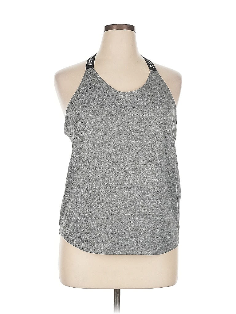 Click to view more detailed imagery on our partner's website Pre-owned Nike Tank Top Gray Halter Neckline Tops