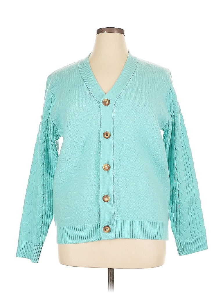 Pre-owned 2 To 5 Designs Cardigan Sweater In Blue