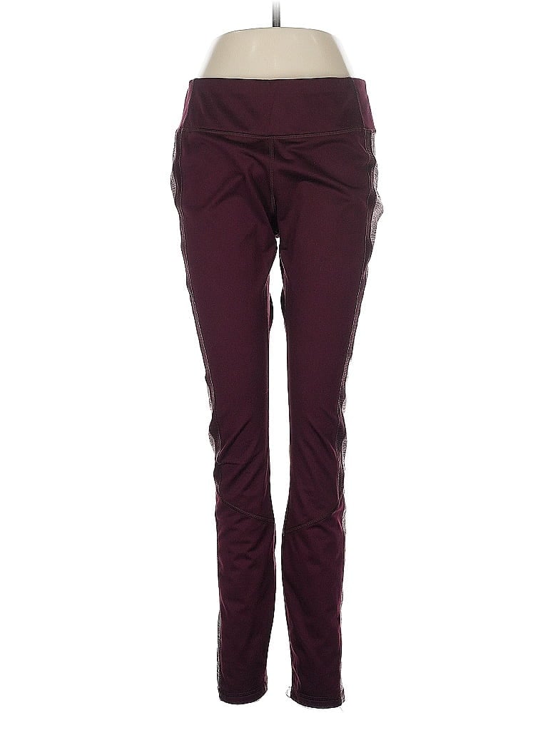 Pre-owned Layer 8 Casual Pants In Burgundy