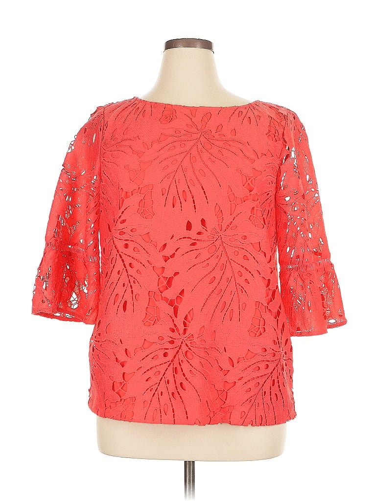 Click to view more detailed imagery on our partner's website Pre-owned Rsvp By Talbots 3/4 Sleeve Blouse In Orange