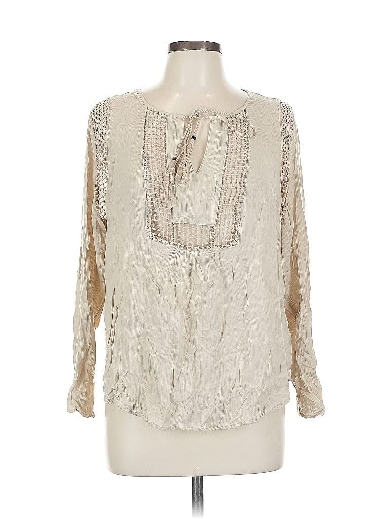 Pre-owned Joseph A Long Sleeve Blouse In White