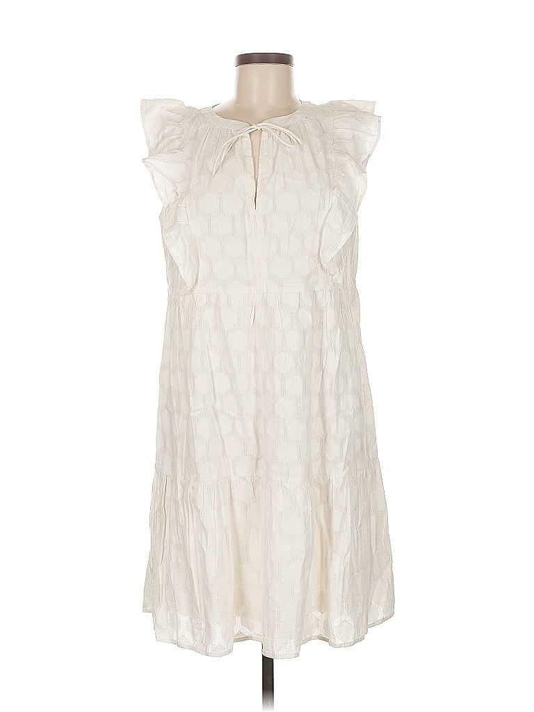 Pre-owned Ann Taylor Loft Casual Dress In White