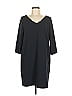 Mango 100% Polyester Solid Gray Casual Dress Size 6 - photo 1