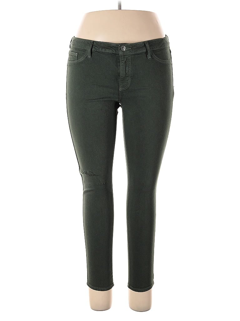 Pre-owned Just Black Casual Pants In Green