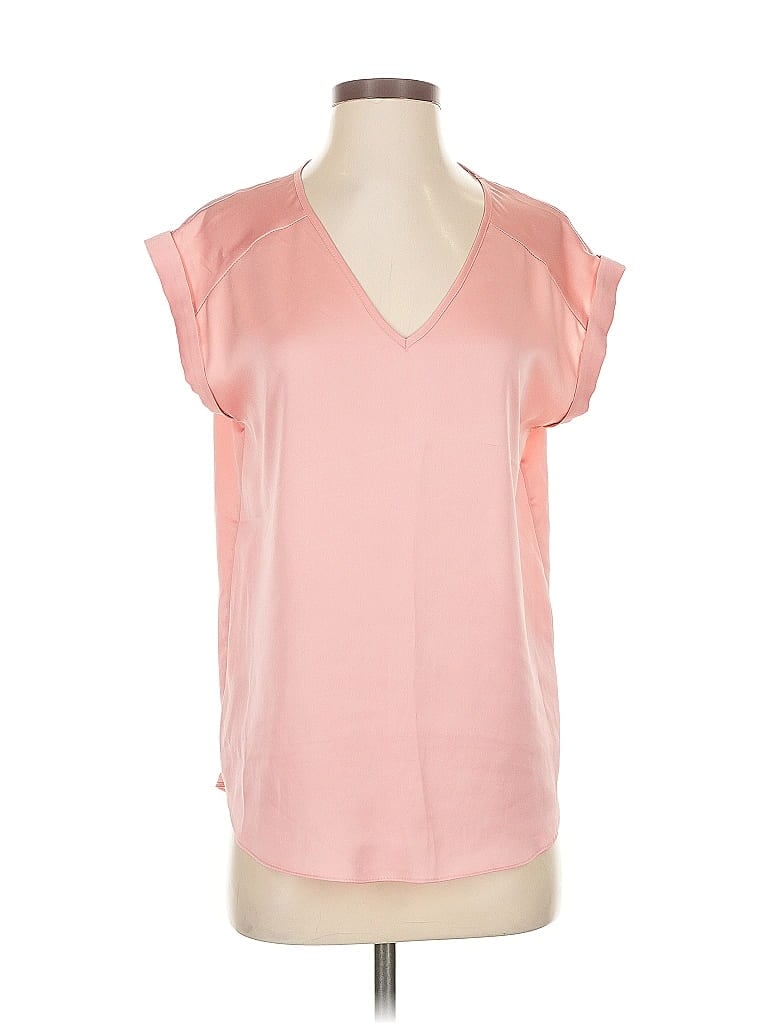 Pre-owned 7th Avenue Design Studio New York & Company Short Sleeve Blouse In Pink