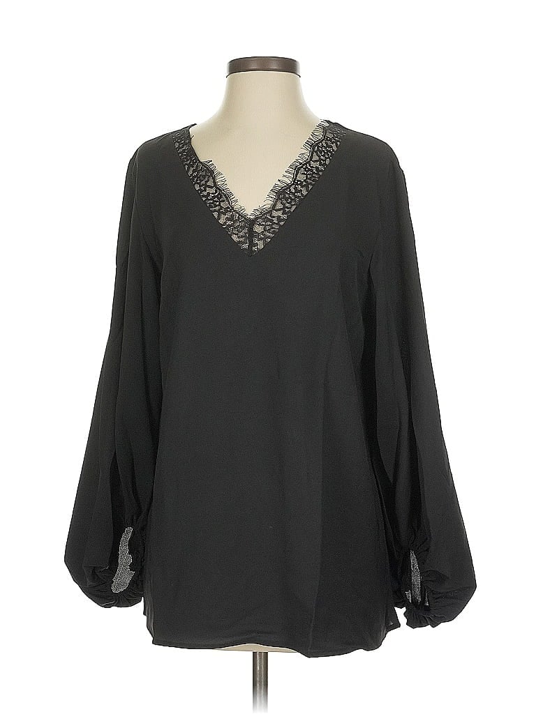 Pre-owned Unbranded 3/4 Sleeve T-shirt In Black