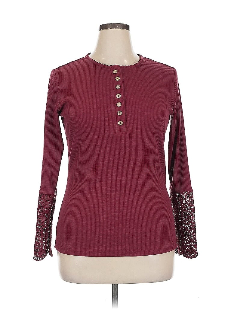 Pre-owned Unbranded Pullover Sweater In Burgundy