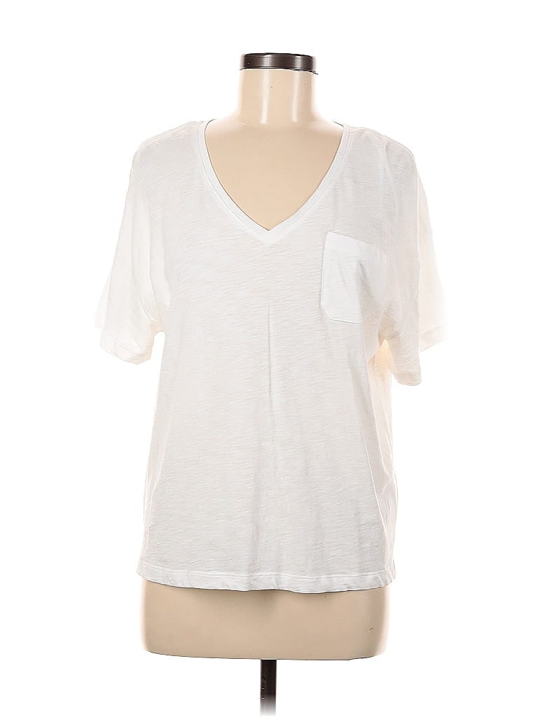 Pre-owned Remade Short Sleeve T-shirt In White