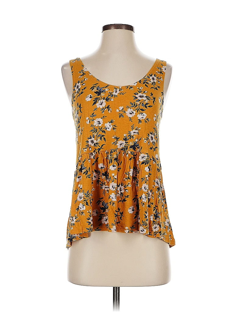 Pre-owned American Eagle Outfitters Sleeveless Blouse In Yellow