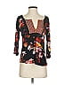 A Common Thread Black 3/4 Sleeve Blouse Size S - photo 1