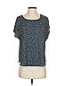 Banana Republic 100% Polyester Polka Dots Blue Short Sleeve Top Size XS - photo 1