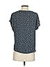 Banana Republic 100% Polyester Polka Dots Blue Short Sleeve Top Size XS - photo 2