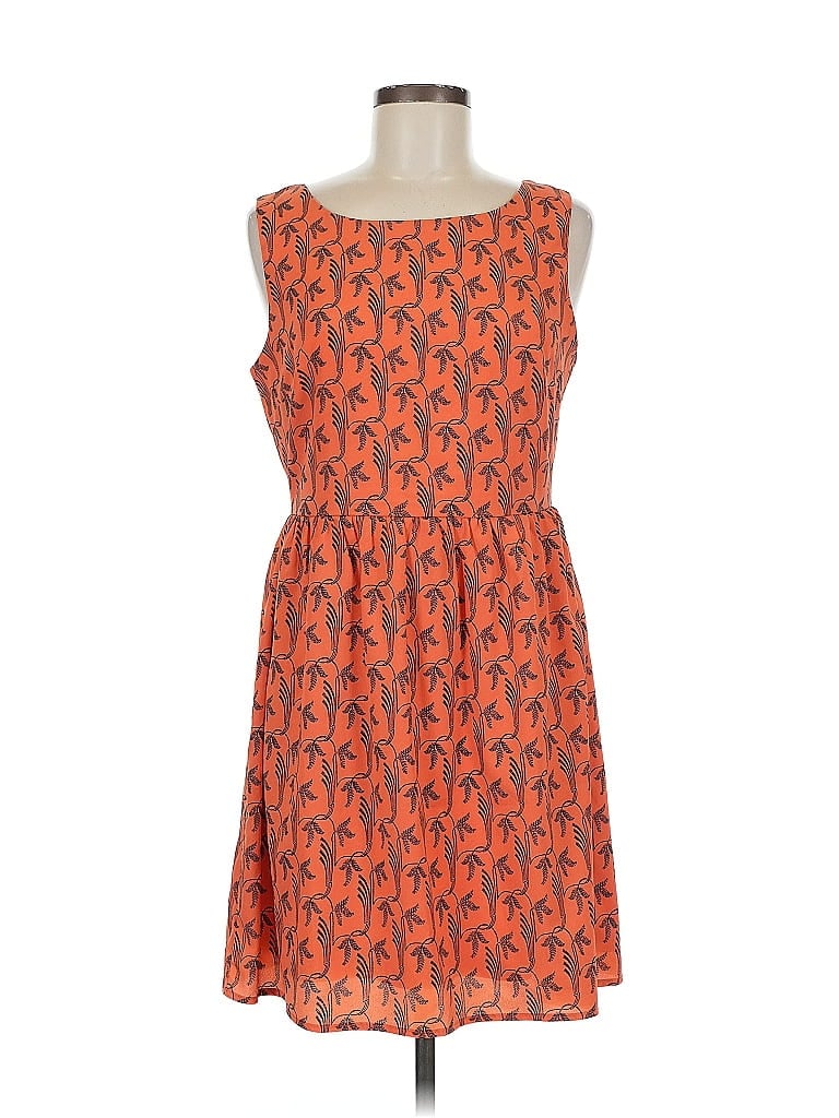 Pre-owned Pink Owl Casual Dress In Orange