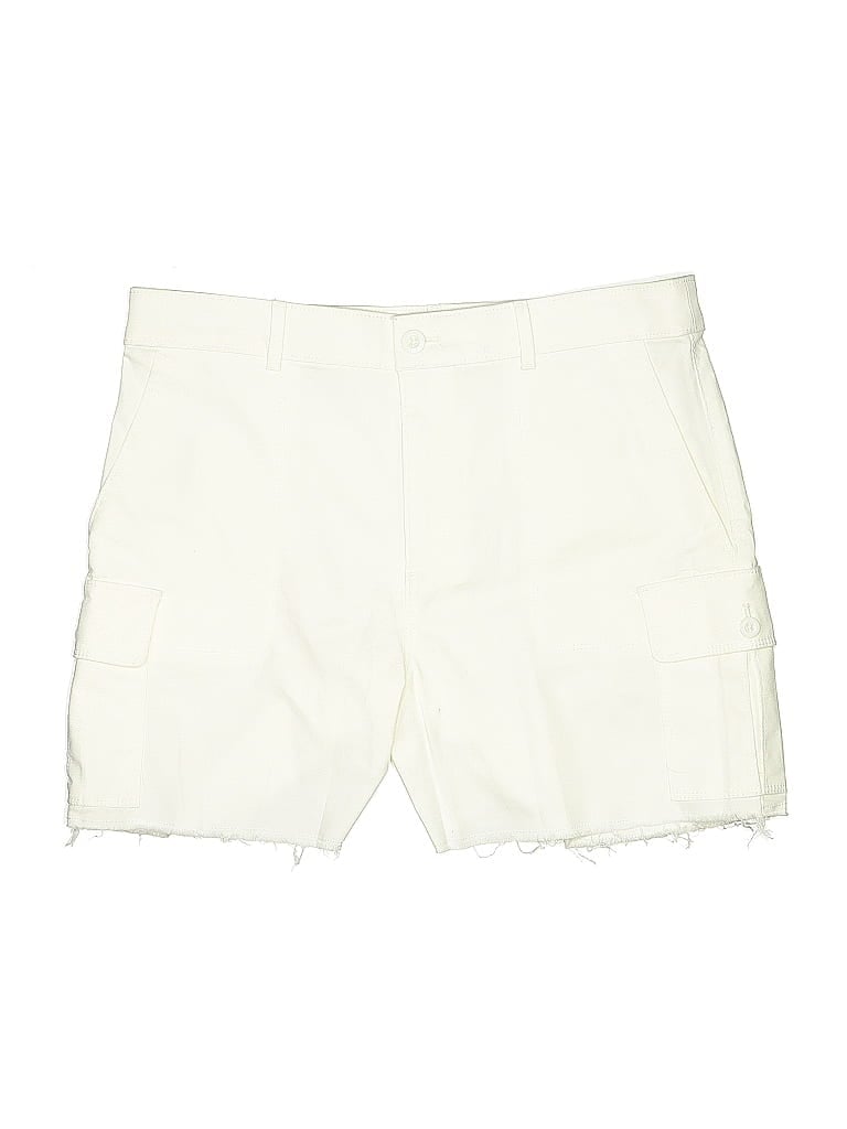 Pre-owned Ann Taylor Loft Cargo Shorts In White