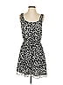 BCBGeneration 100% Recycled Polyester Animal Print Black Casual Dress Size S - photo 1