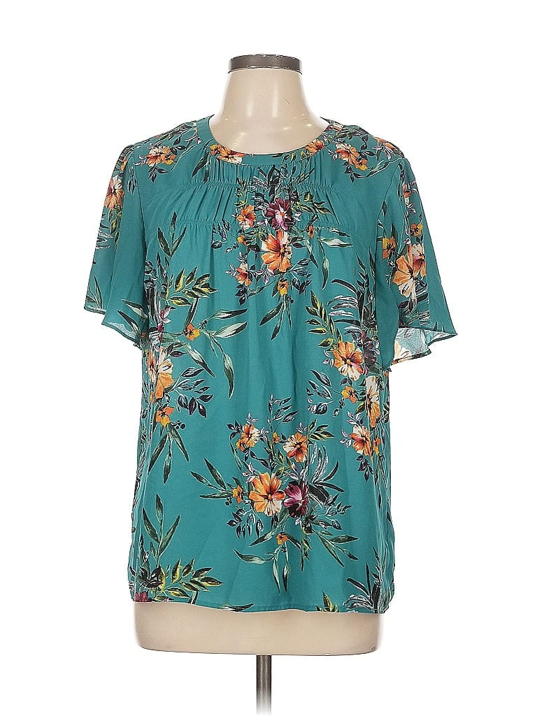 Pre-owned Dr2 Short Sleeve Blouse In Blue