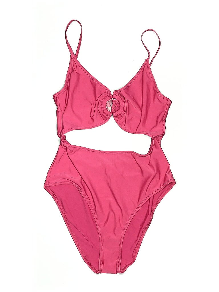 Pre-owned Solid & Striped Two Piece Swimsuit In Pink