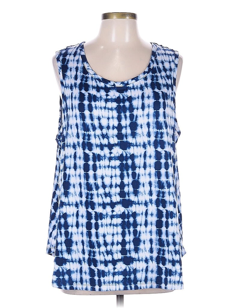 Pre-owned Koolaburra By Ugg Tank Top Blue Square Neckline Tops