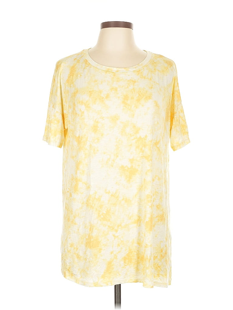 Pre-owned Style & Co Short Sleeve T-shirt In Yellow