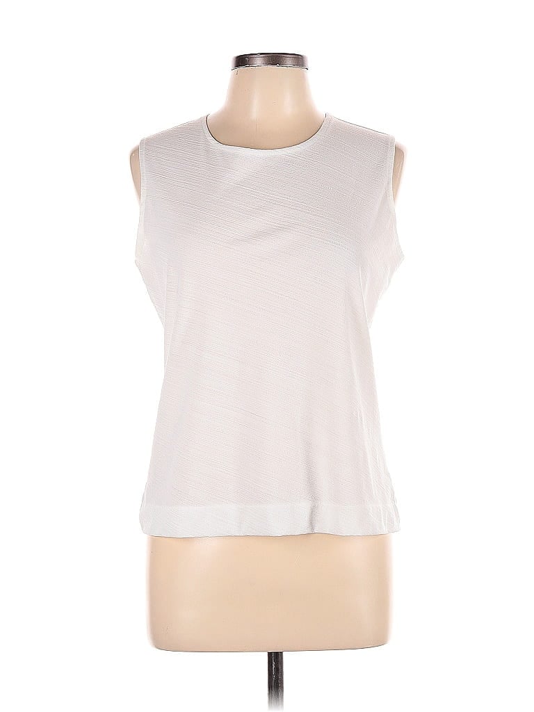 Pre-owned Eddie Bauer Sleeveless T-shirt In White