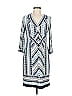 Sandra Darren Print Blue Casual Dress Size 6 - photo 1