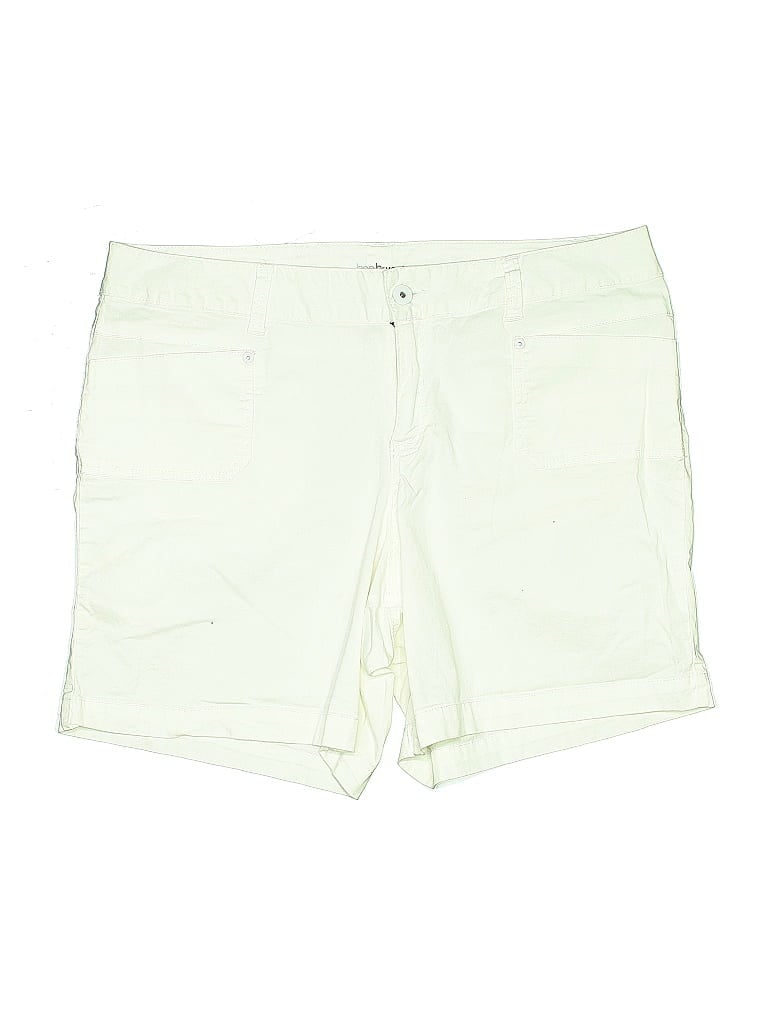 Pre-owned Lane Bryant Khaki Shorts In White