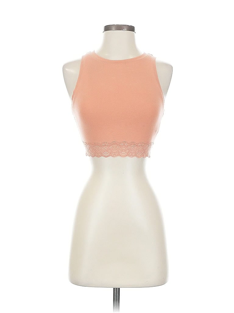 Pre-owned Forever 21 Tank Top Orange Halter Neckline Tops