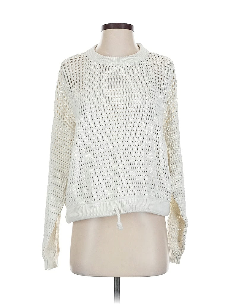 Pre-owned Sweaty Betty Pullover Sweater In White