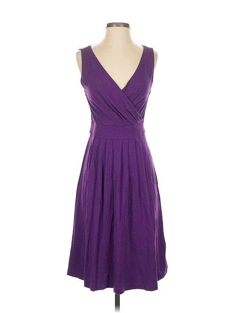 Pre-owned Lands' End Cocktail Dress In Purple