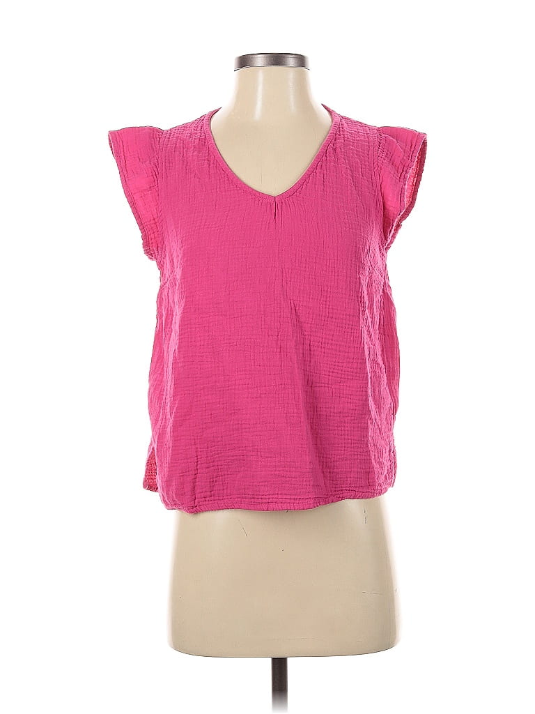 Pre-owned Three Dots Sleeveless Blouse In Pink