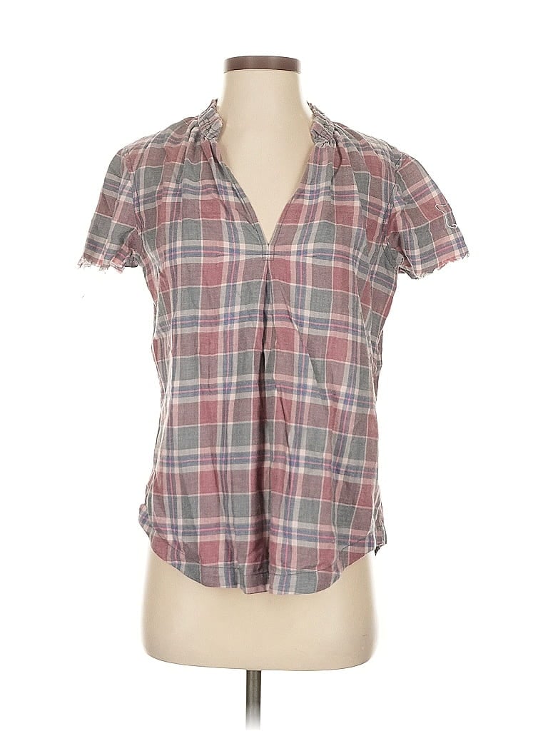 RIVET & THREAD Pre-owned Short Sleeve Blouse In Gray