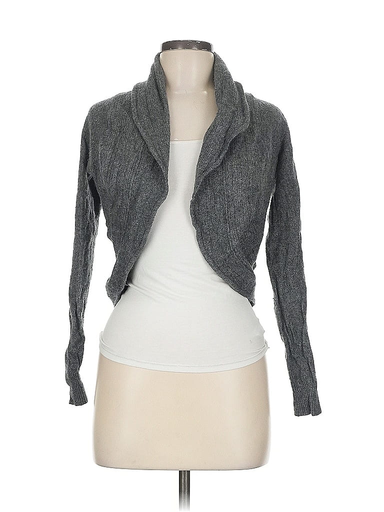 Pre-owned Bcbgmaxazria Cardigan Sweater In Gray