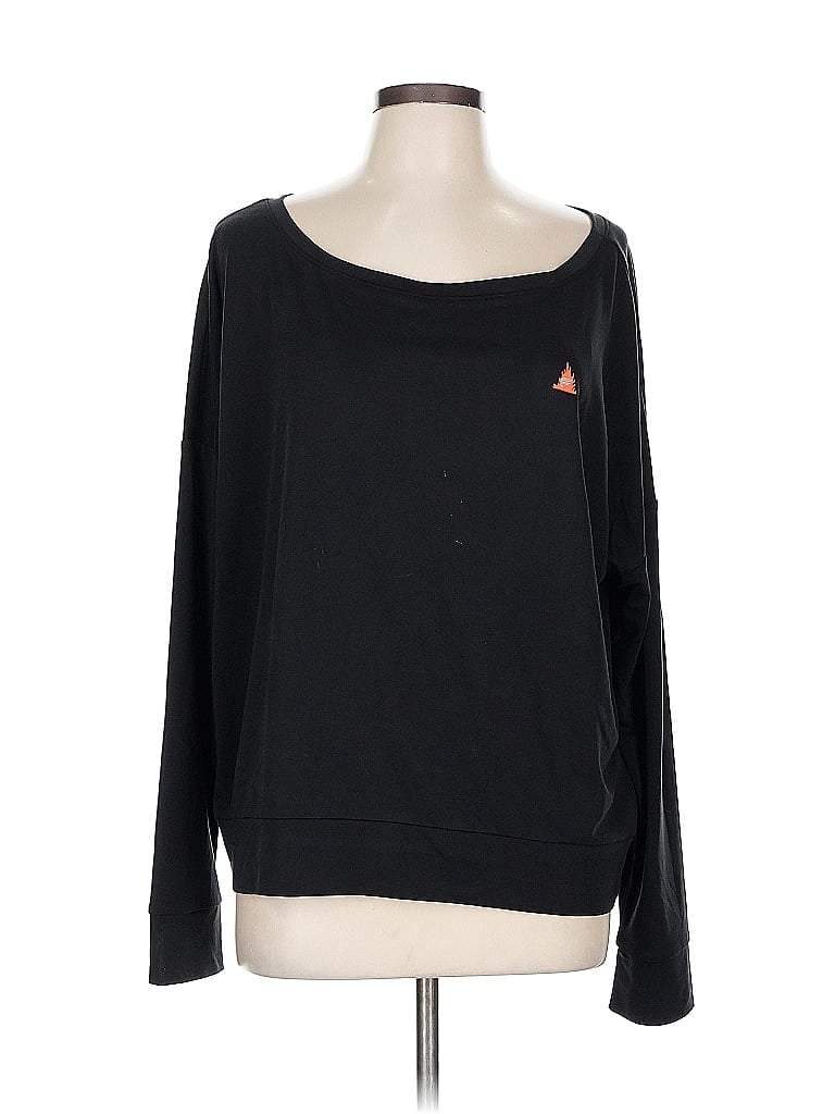 Pre-owned Fabletics Long Sleeve T-shirt In Black