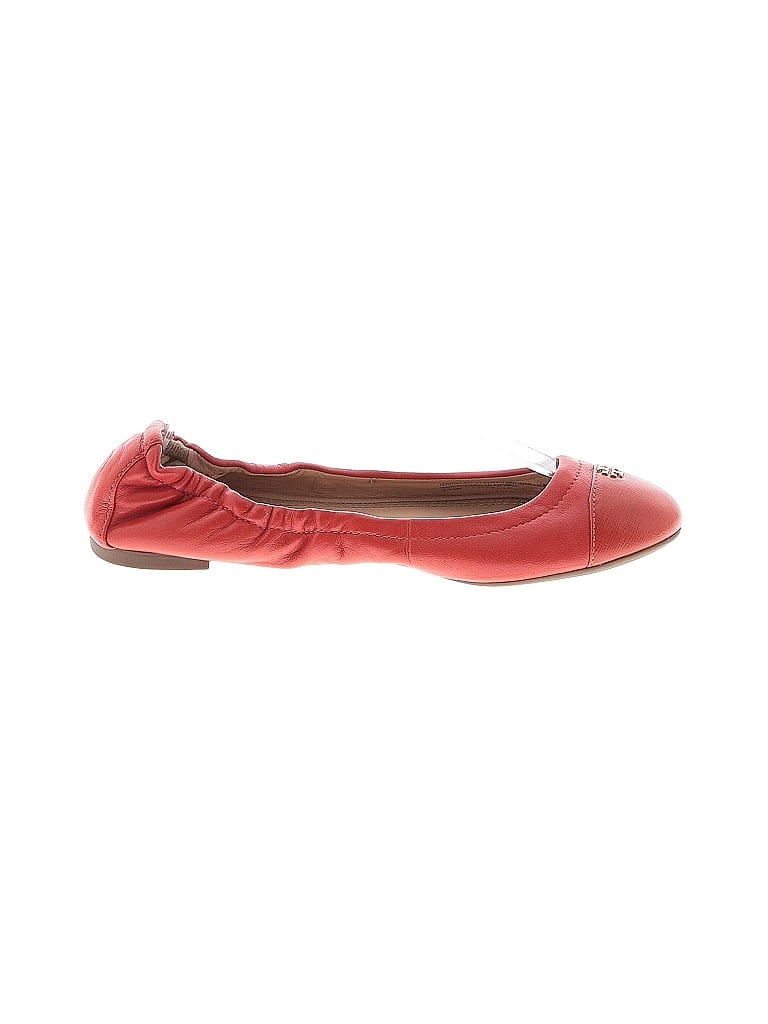 Pre-owned Tory Burch Flats In Red
