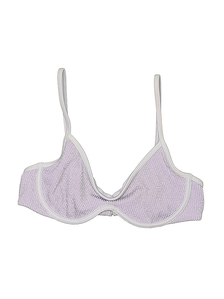 Pre-owned Abercrombie & Fitch Swimsuit Top Purple Swimwear