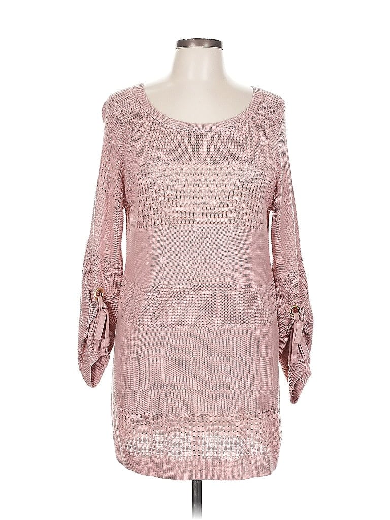 Pre-owned New York And Company Pullover Sweater In Pink