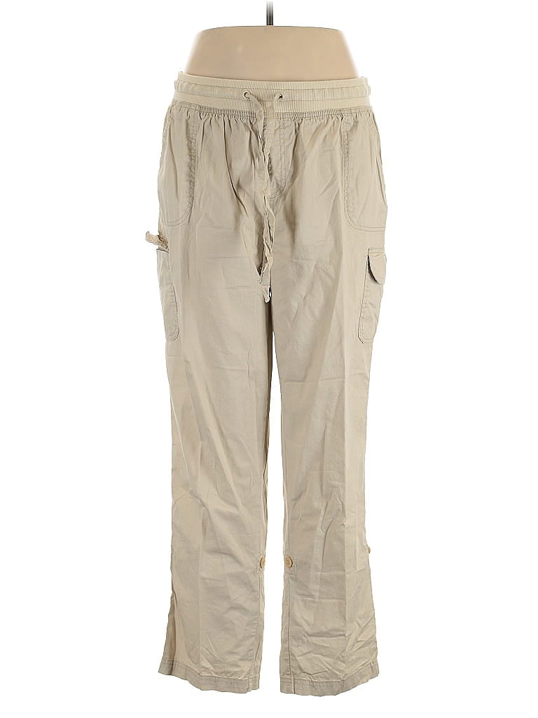 Pre-owned Woman Within Cargo Pants In Brown