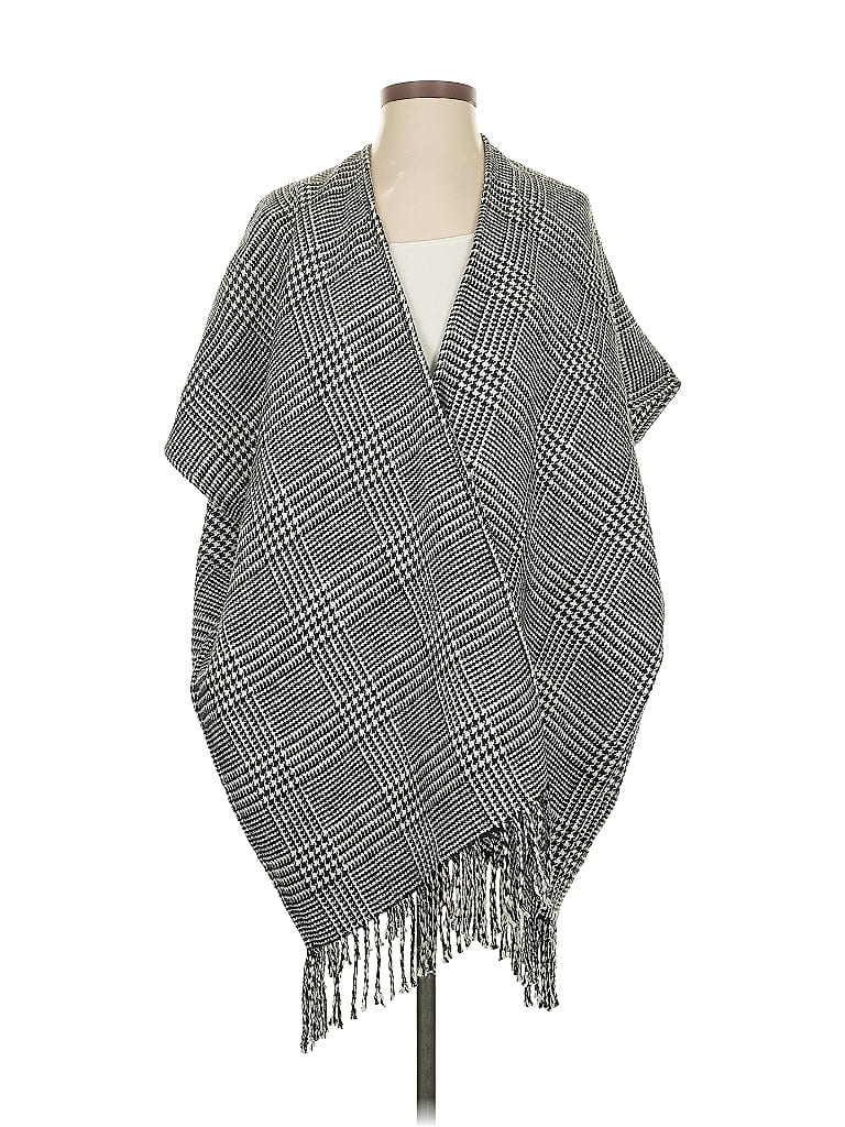 Pre-owned Ann Taylor Loft Poncho In Gray