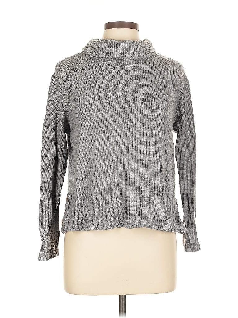 Pre-owned Croft & Barrow Turtleneck Sweater In Gray
