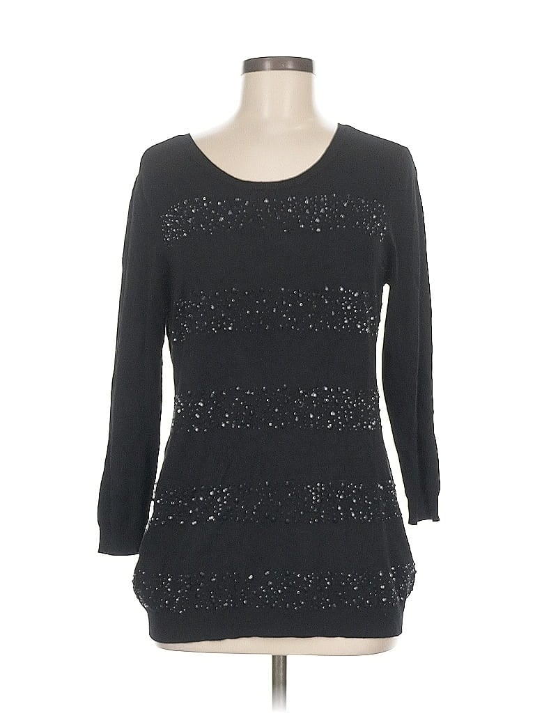 Pre-owned Charter Club Pullover Sweater In Black