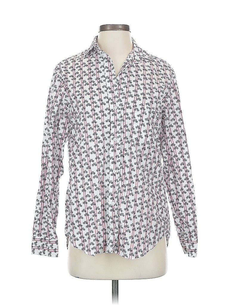 Pre-owned Grayson Long Sleeve Button Down Shirt In White