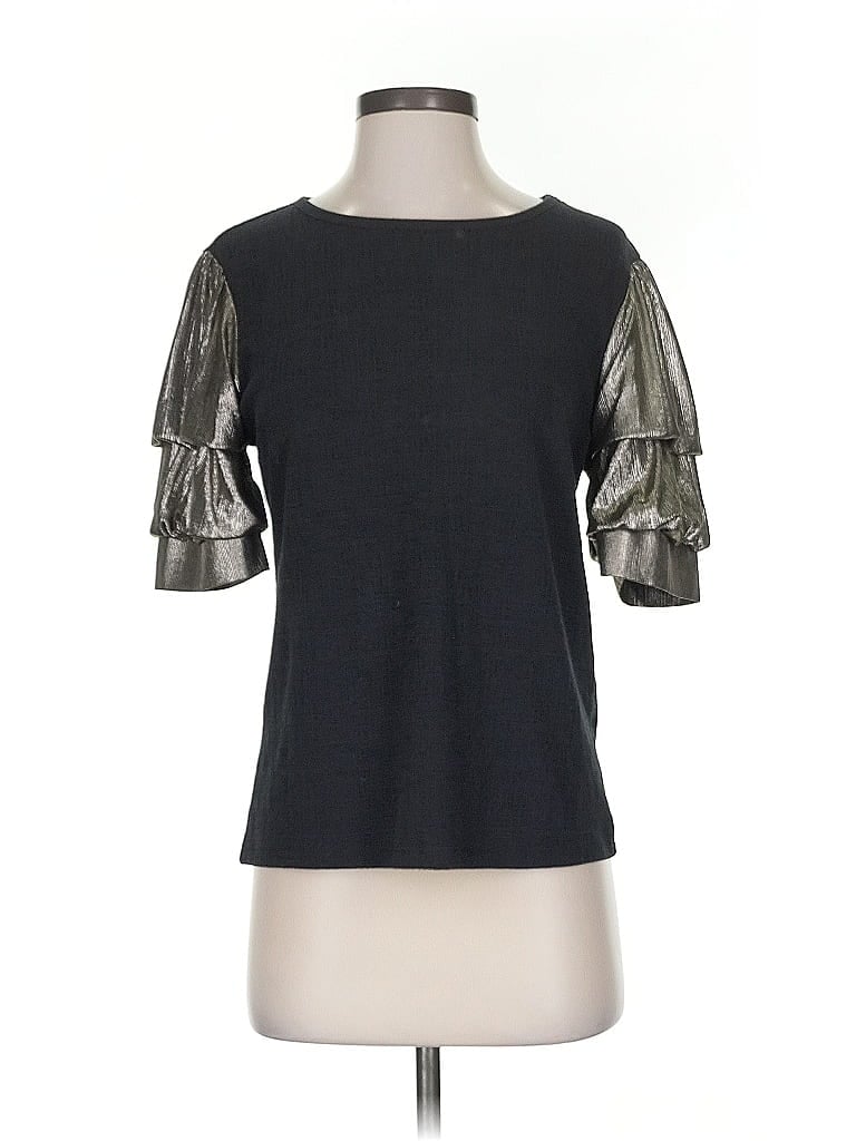 CURRENT AIR Pre-owned 3/4 Sleeve Top Gray Cold Shoulder Neckline Tops