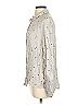 Dylan 100% Rayon Polka Dots Gray Long Sleeve Blouse Size S - photo 5