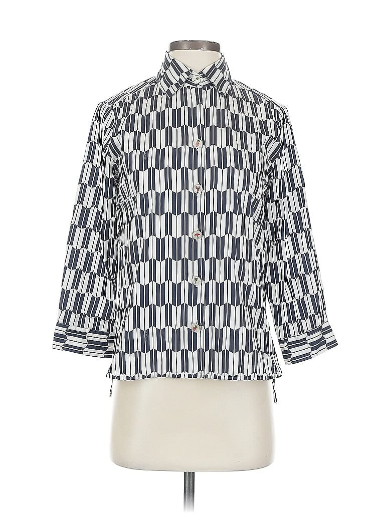 Click to view more detailed imagery on our partner's website Pre-owned Vilagallo 3/4 Sleeve Blouse In Blue