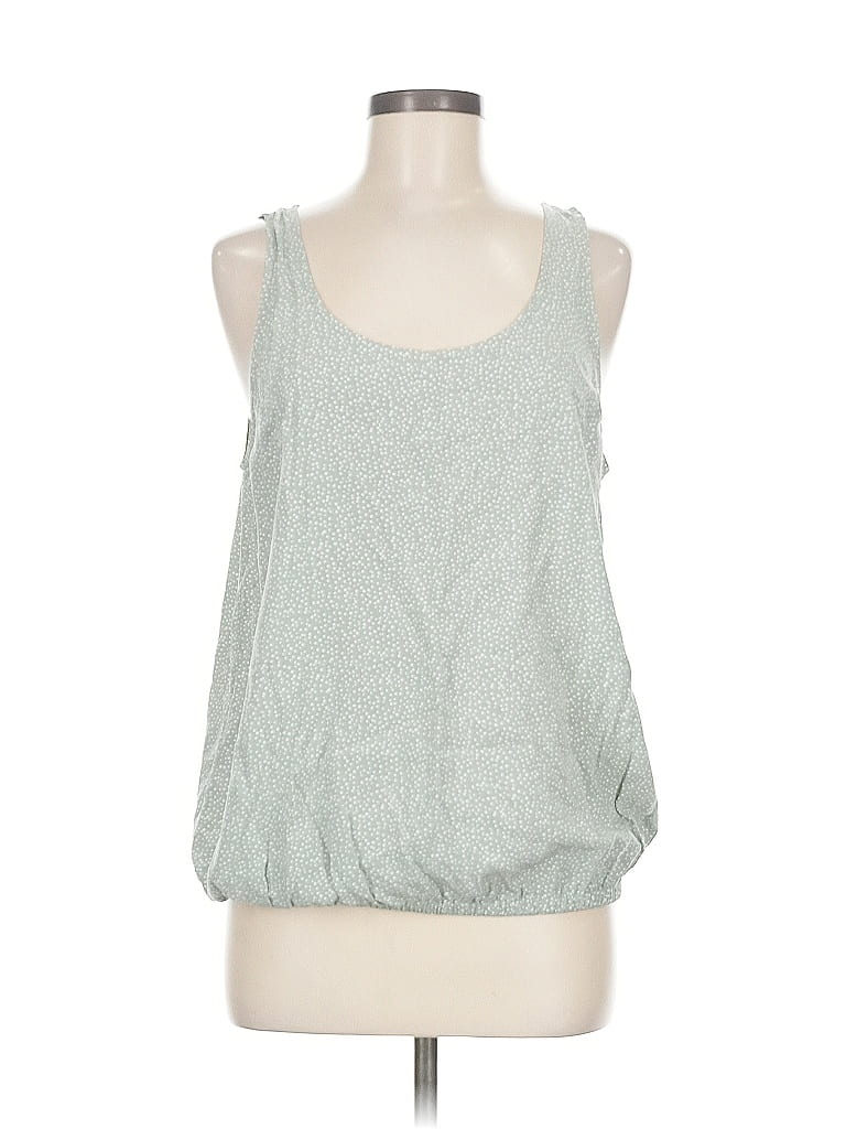 Pre-owned Ann Taylor Loft Outlet Sleeveless Top Green Scoop Neck Tops