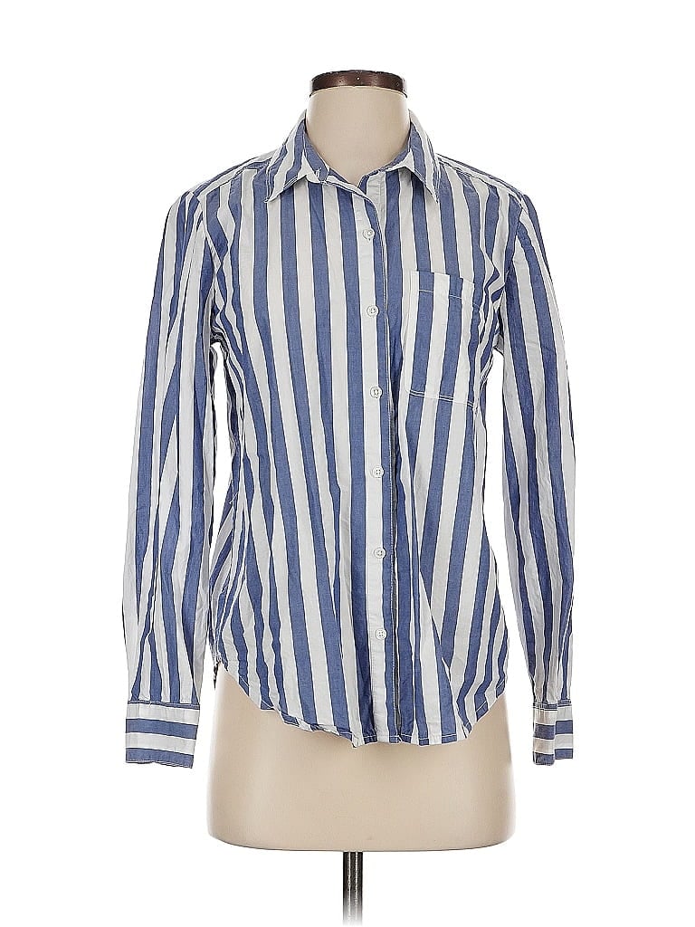 Pre-owned Lucky Brand Long Sleeve Button Down Shirt In Blue