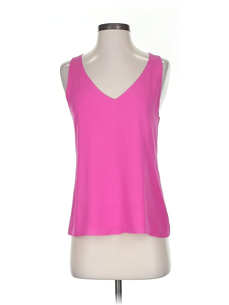 Pre-owned Theory Sleeveless Top Pink V Neck Tops
