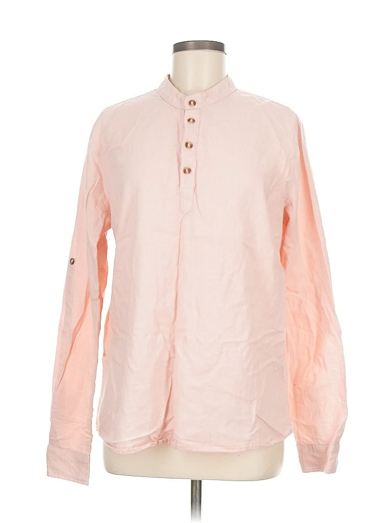 Pre-owned Unbranded Long Sleeve Button Down Shirt In Pink