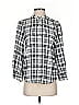 Express Plaid Silver 3/4 Sleeve Blouse Size S - photo 1