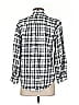 Express Plaid Silver 3/4 Sleeve Blouse Size S - photo 2